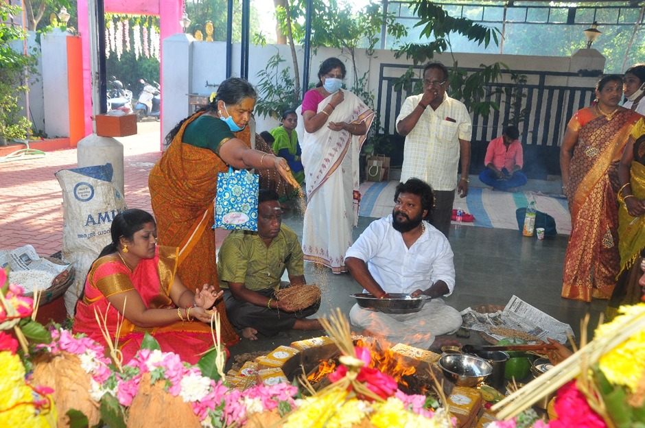 Temple decorations during festival